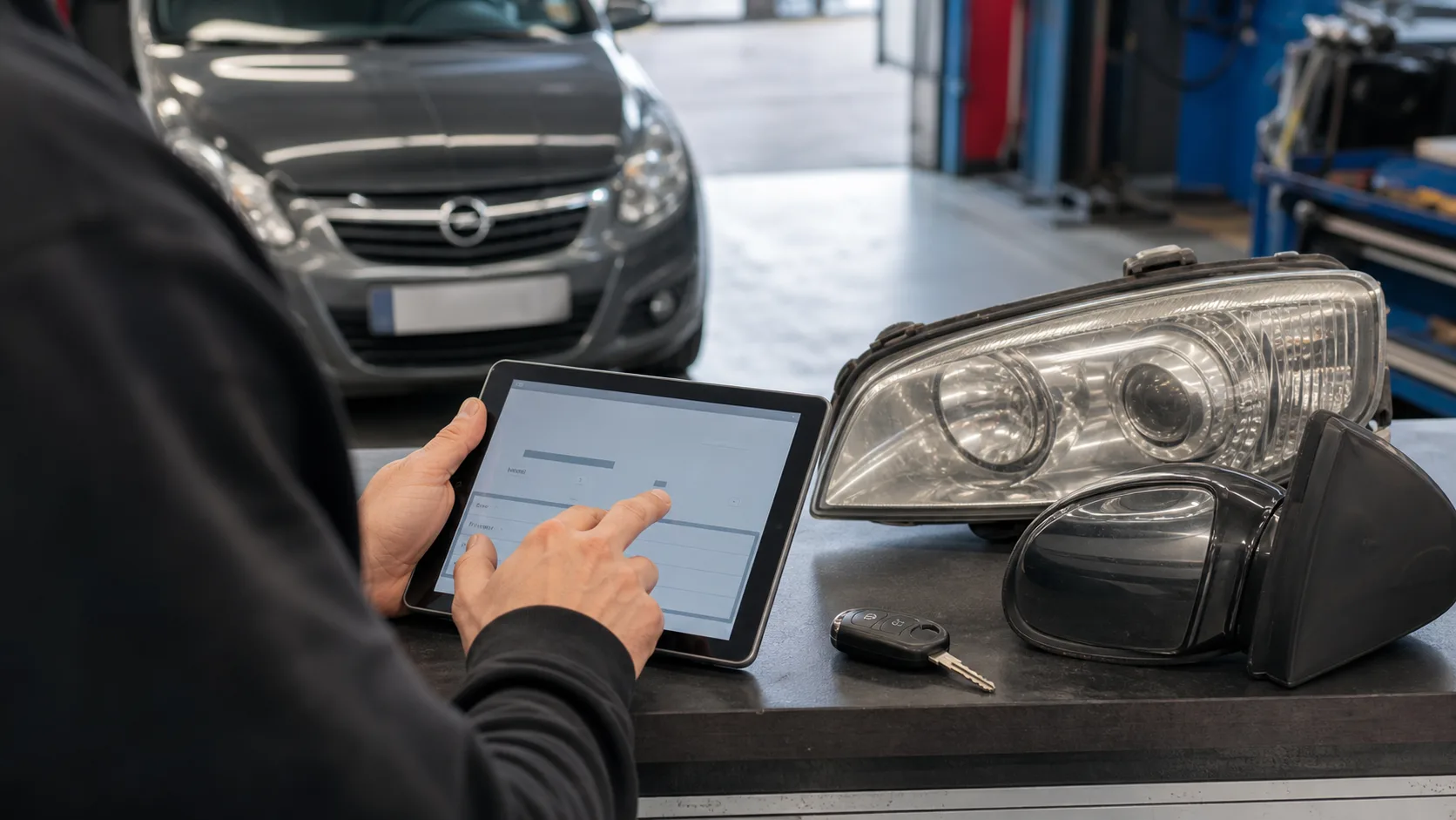Peut-on retrouver une pièce Opel avec la plaque d'immatriculation ?