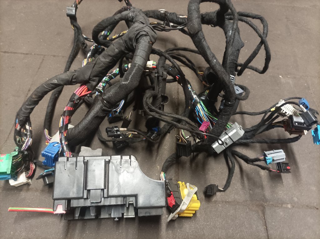 Fuse box with wiring harness