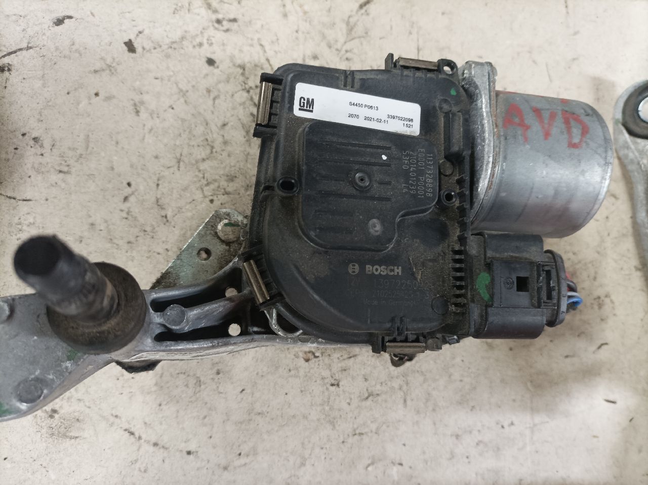 Right front wiper motor for Opel Astra K