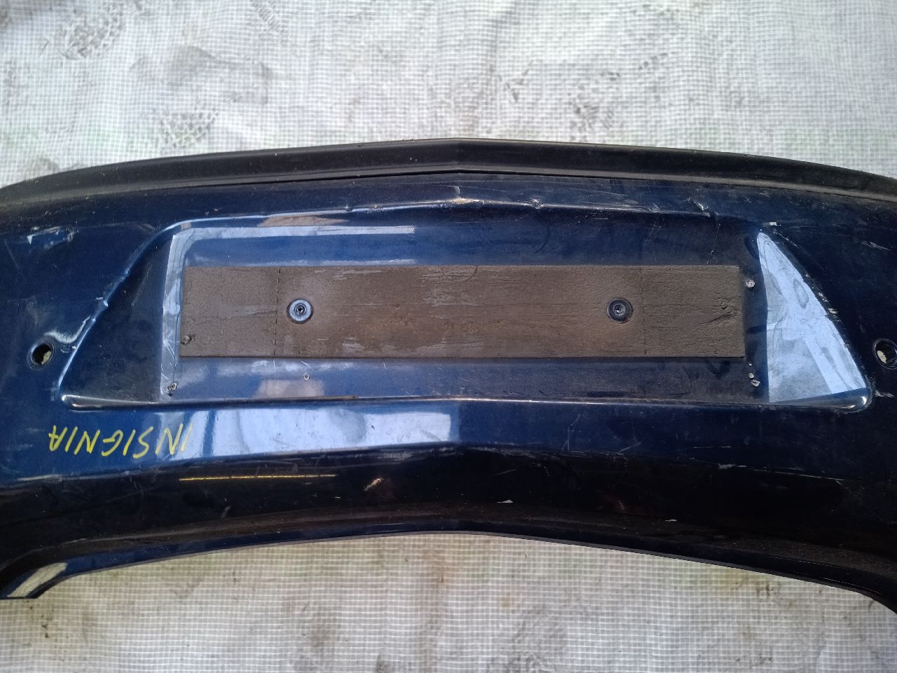 Achterbumper voor Insignia, blauw, met 4 sensoren