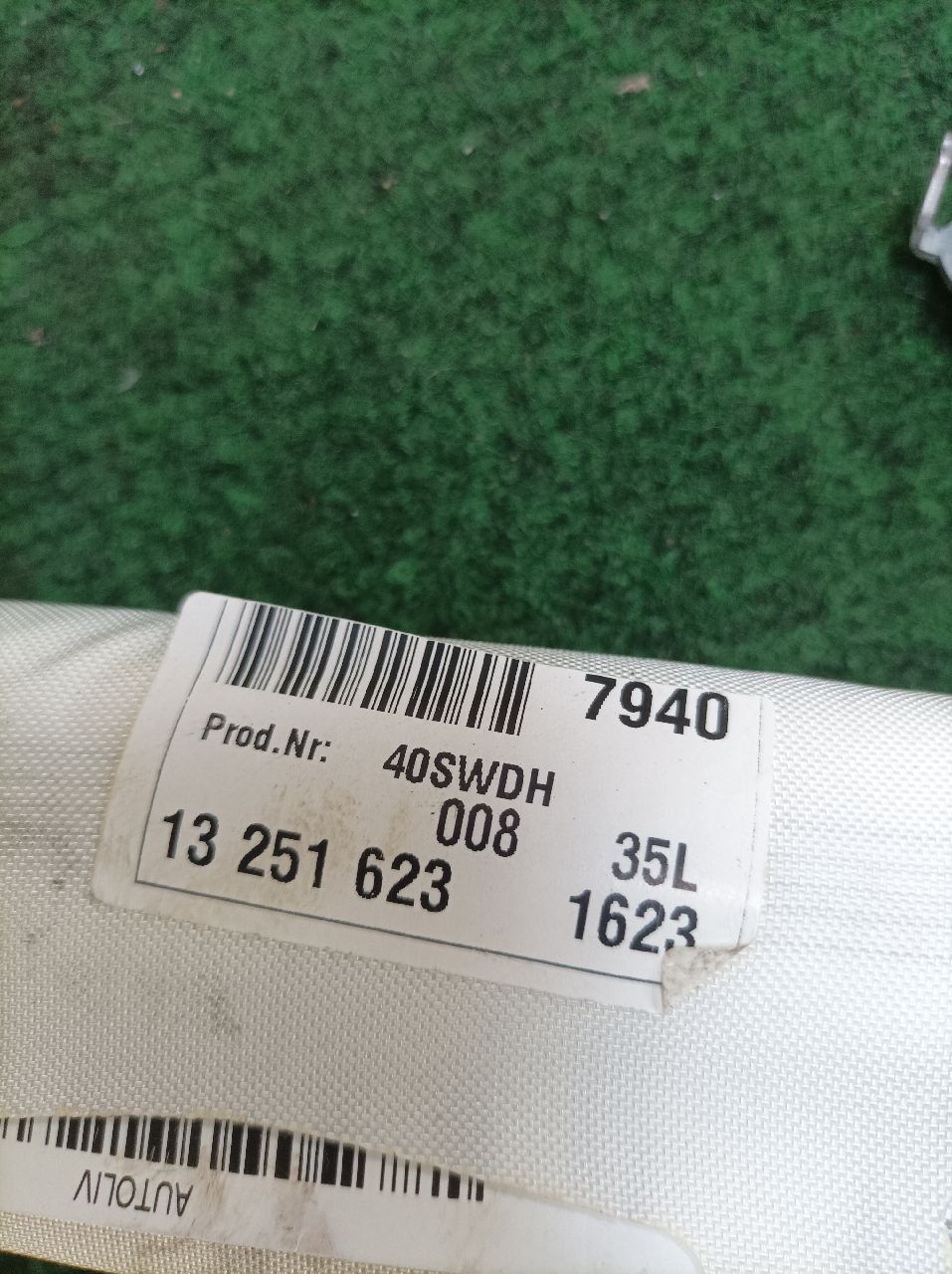 Airbag rideau latéral gauche Opel Zafira C