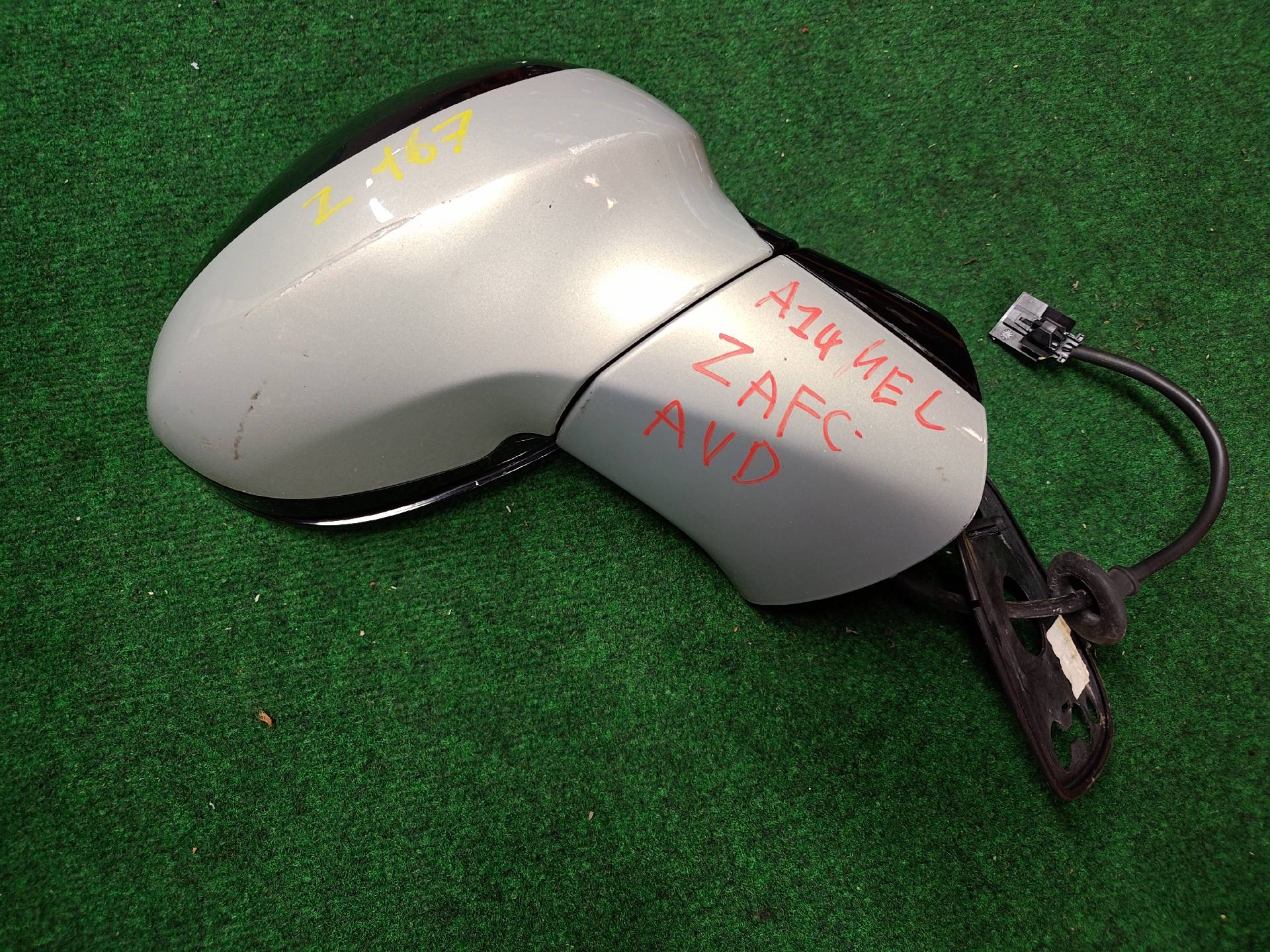 Right electrically adjustable, heated exterior mirror with blind spot detector for Opel Zafira C