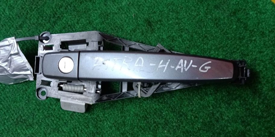 Left-hand door handle with lock, dark gray/black