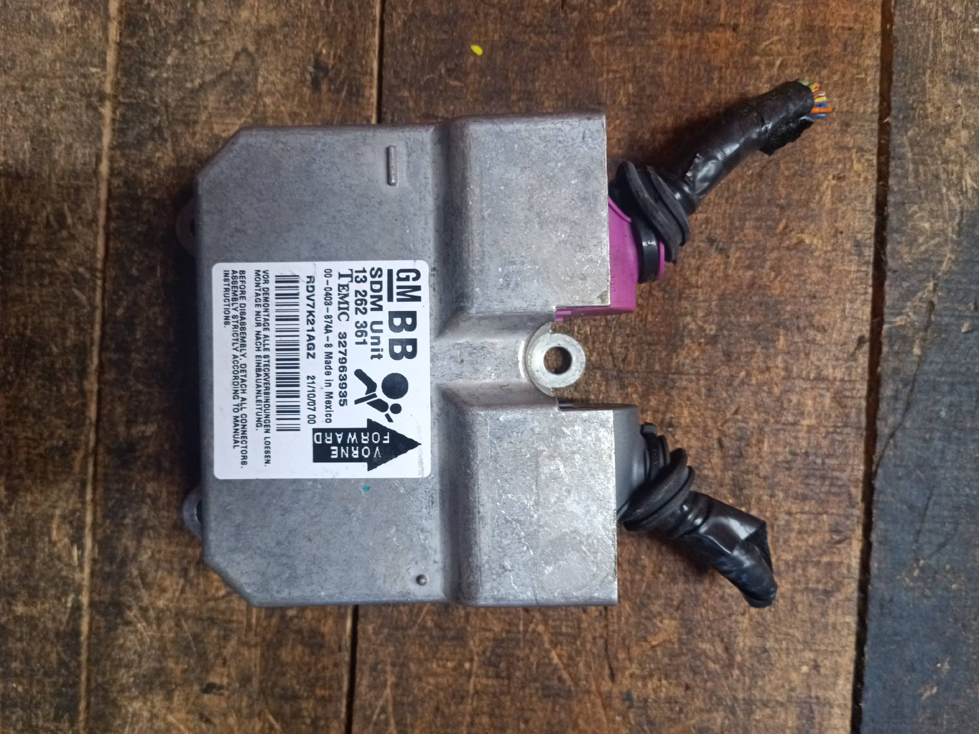 Airbag control unit compatible with BB/MH/UG