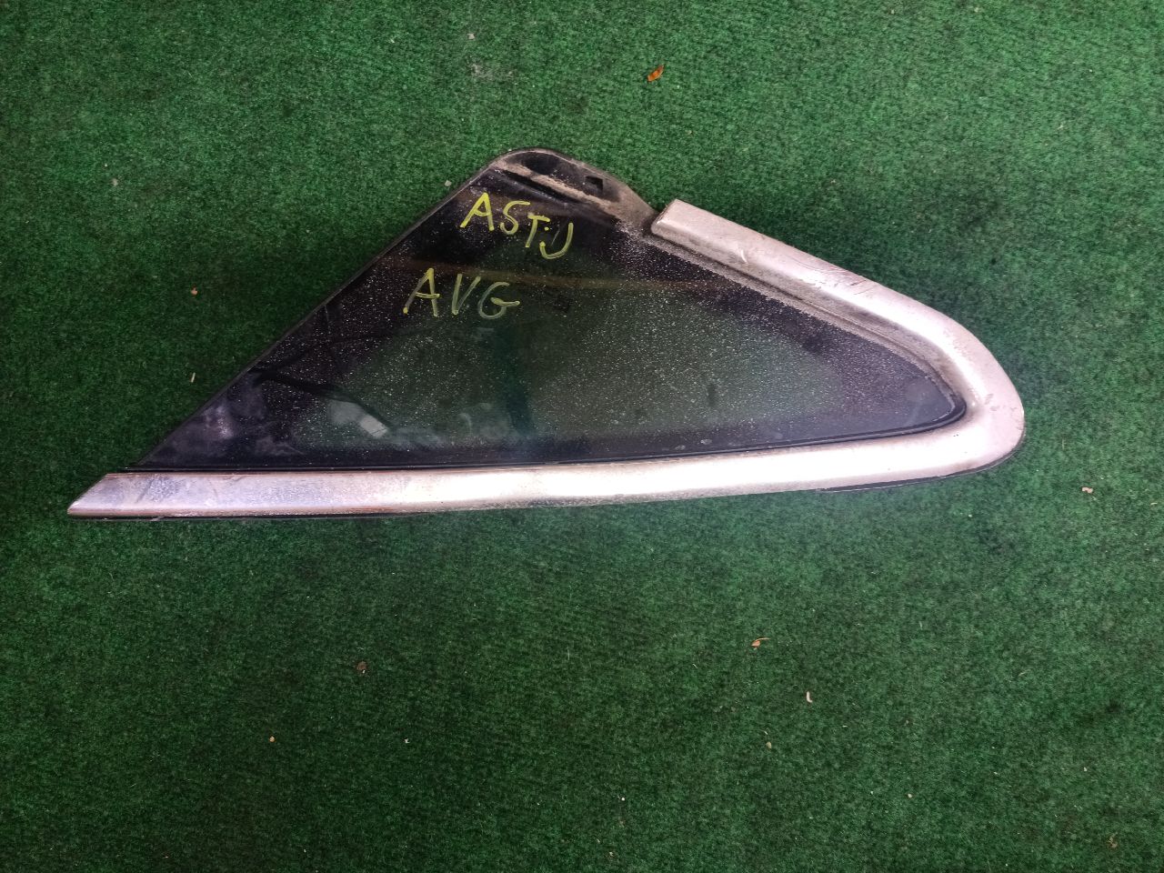 Front left window glass with chrome